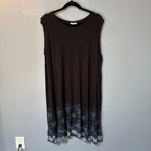 Style & Co. Black and Blue pattern dress size 2x